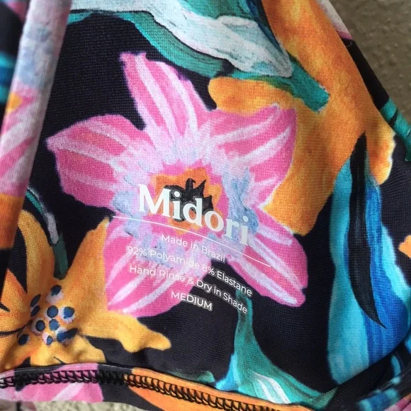 NWT Midori Bikinis Maunawili Mer Top Medium - Picture 4 of 7